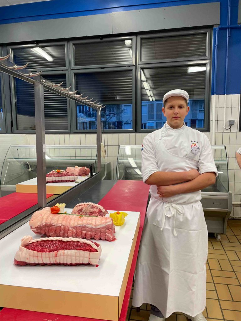 Concours MAF départemental boucherie CFAie - Léo CROCHU et ses productions - boucher