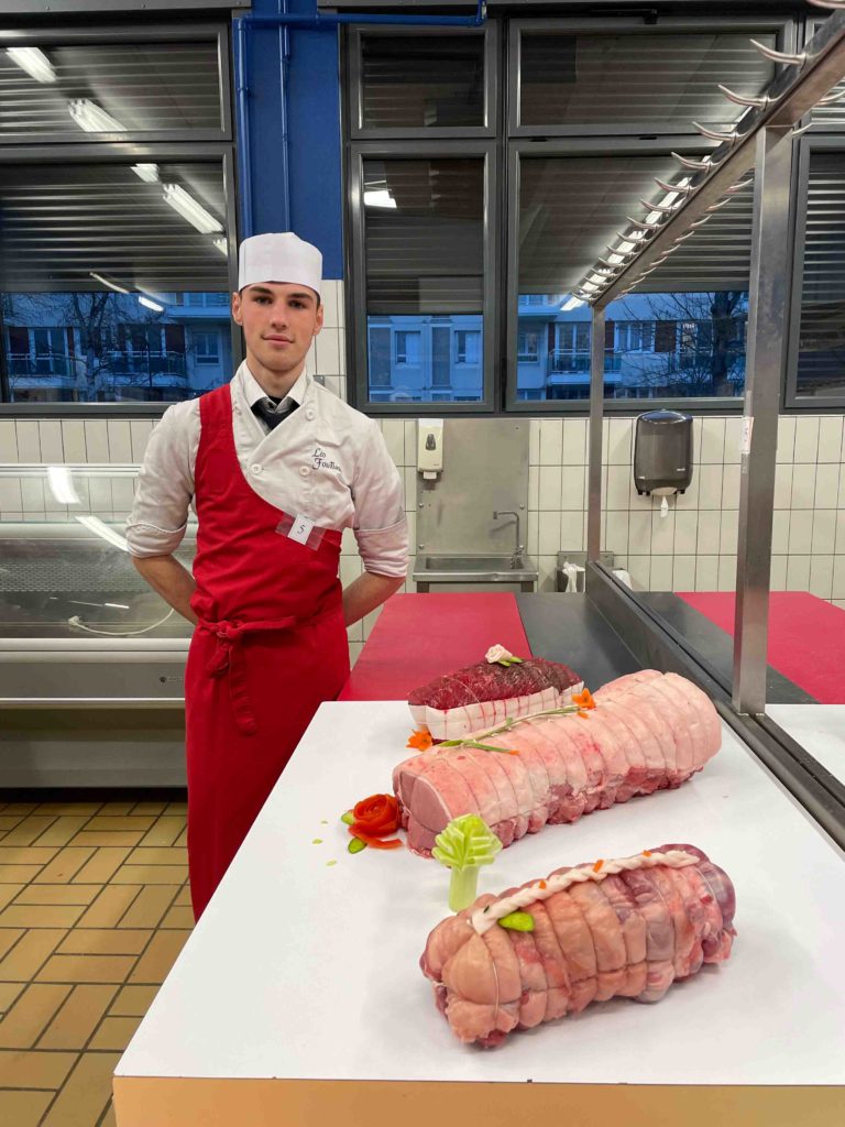 Concours MAF départemental boucherie CFAie - Léo FOUILLOUX et ses productions - boucher