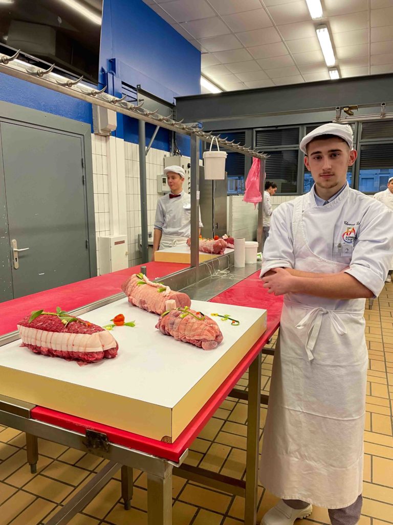 Concours MAF départemental boucherie CFAie - Thomas LABBE et ses productions - boucher