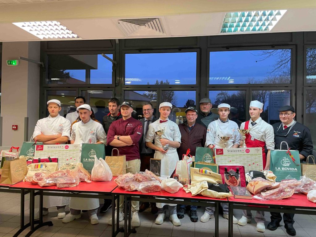 Concours Meilleur Apprenti de France départemental boucherie CFAie - participants, jury et élus