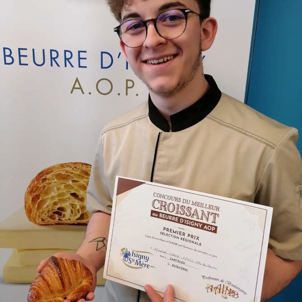 Nicolas LEROY, laureat meilleur croissant isigny - CFAie