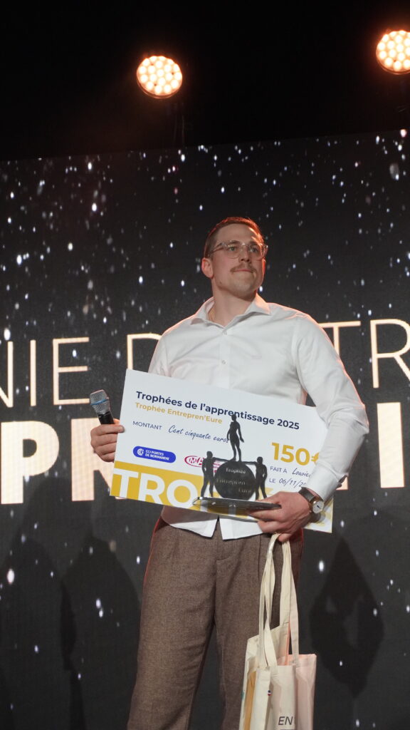 Julien DAVID - lauréat Trophée Entrepren'Eure 