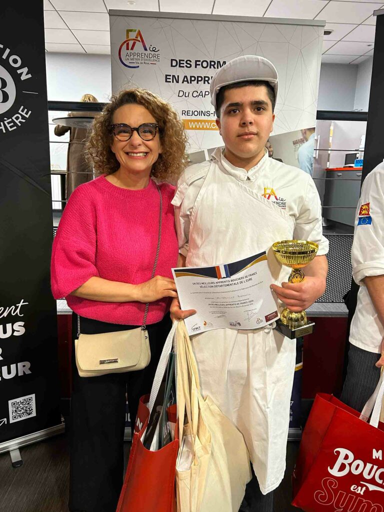 Anthonin, apprenti boucher, laurét MAF Boucherie 2026 départemental - CFAie